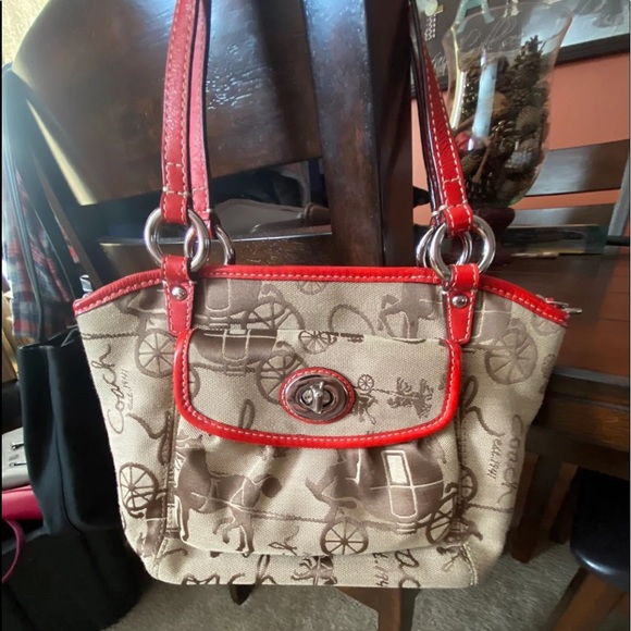 Coach Handbags - Coach Leah Horse Carriage Bag